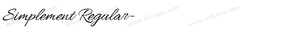 Simplement Regular字体转换